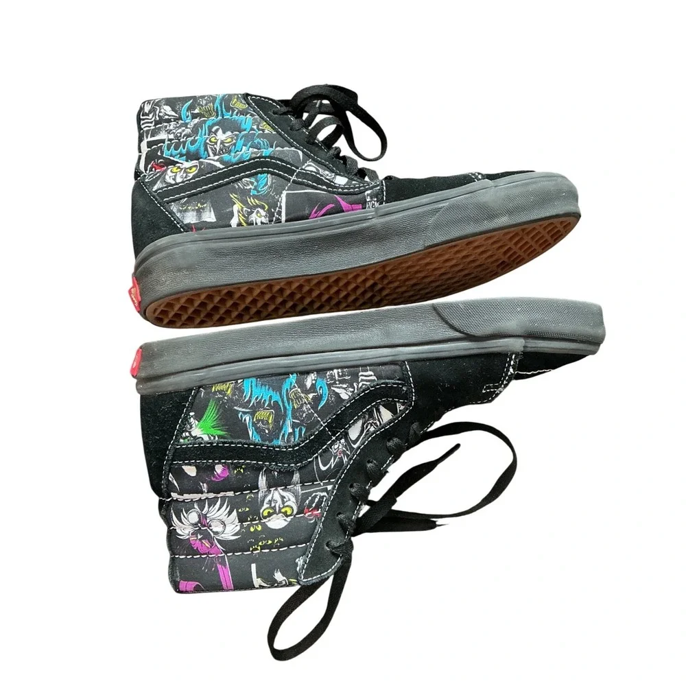 Vans Sk8-Hi Disney 100 Villains Black High Top Sneakers Mens 6.5 Womens 8.0